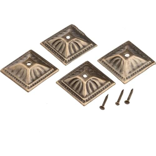 100pcs Antique Bronze 21*21mm Square Upholstery Nails Wine Case Box Sofa Decorative Tack Stud Pushpin Hardware