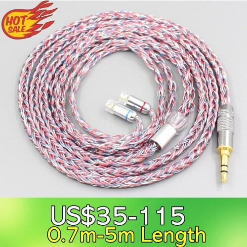 16 Core Silver OCC OFC Mixed Braided Cable For Sennheiser IE8 IE8i IE80 IE80s Metal Pin Earphone LN007568