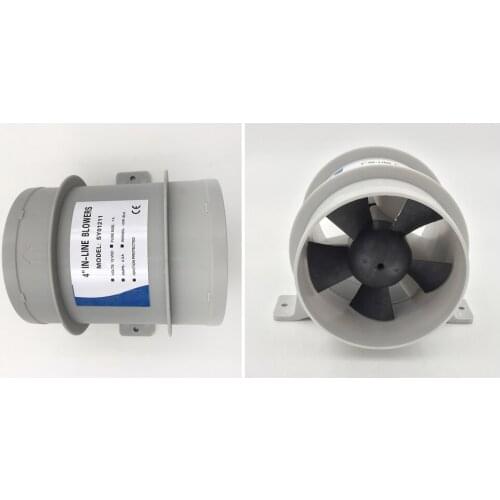 2 Pieces Marine 12V Quiet Blower Water Resistant High Air Flow - 4 inch