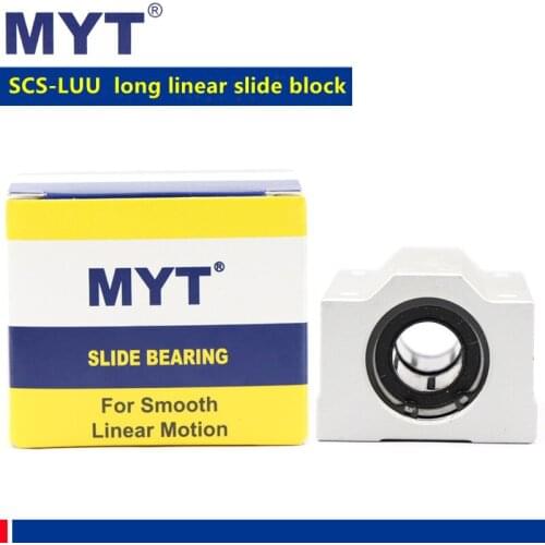 2pcs MYT high precision SCS8LUU SCS10LUU SCS12LUU SCS13LUU SCS16LUU SCS20LUU Linear Ball Bearing Block Cnc Router 3D Printer