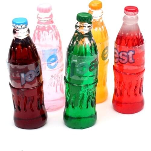 20pcs Mixed Soda Bottle Model Resin Decoration Crafts Flatback Cabochon Embellishments For Scrapbooking Beads Diy Accessories