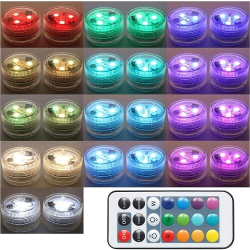 20PCS Waterproof submersible Led Light LED Candles Tea Lights For Wedding Events Vase Lantern Party Decoration
