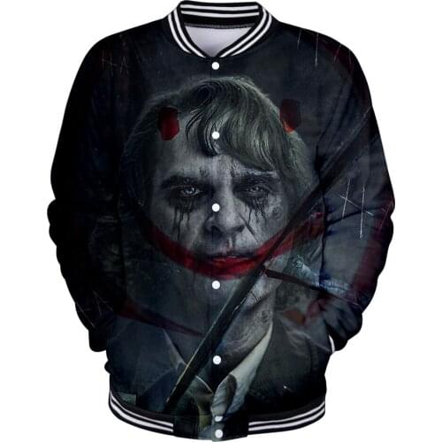 3D joker New Clothes 3D Winter Men/Women Hip Hop Casual Fashion Warm and comfortable Baseball Jacket hot sales Plus Size xxl