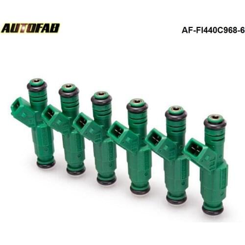 6PCS/LOT High flow Fuel Injector 440cc 42lb 0 280 155 968 EV6 BA BF HSV FPV Turbo AF-FI440C968-6