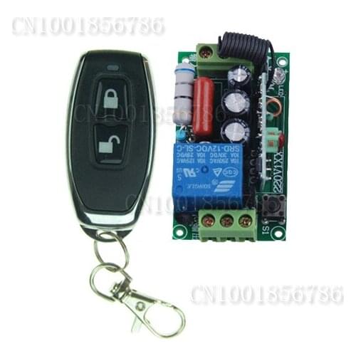 AC 220V 1CH 10A Remote Control Switches 315mhz Light Lamp LED Power Wireless Controller Relay Receiver Transmitter Lock Unlock