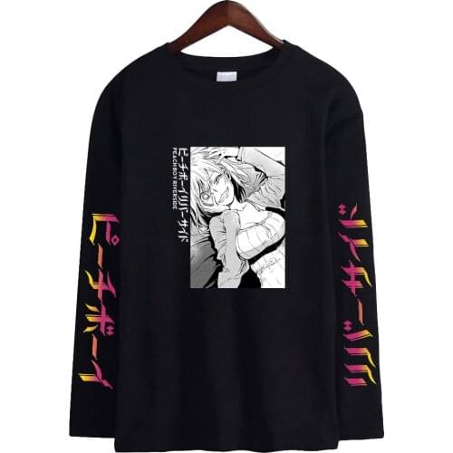 Anime Peach Boy Riverside Long Sleeve T-shirts Casual Trendy Style Tshirts Streetwear Tee Shirts