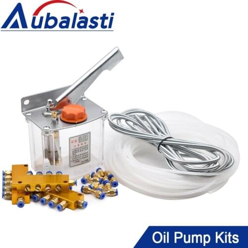 Aubalasti CNC Lubricating Oil Pump Hand-Actuated CNC Manual Oil Pump for CNC Machine Oil Lubrication Pump System