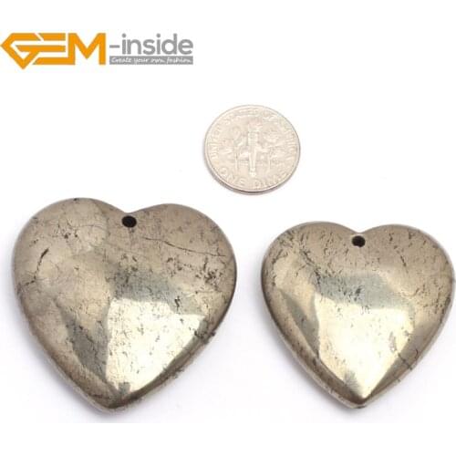 35mm 40mm Heart Love 28x54mm Arrowhead Gray Pyrite Beads 1 Pcs Natural Stone Beads For Pendant Jewelry Making Wholesale