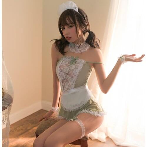 Exotic Apparel Porno Kawaii Sexual Role Play Costumes Sexy Maid Couple Sex Games Temptation Babydoll Lace Erotic Cosplay Uniform