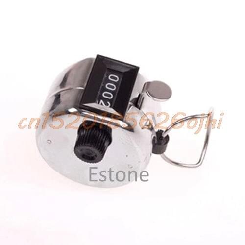 Golf Tally Clicker Counter 4 Digit Number Clicker Handy Digital Chrome Hand held #H030