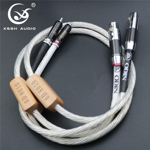 YIVO XSSH HiFi Hi-end Silver Plated shield Hifi Data Cable Male Female RCA XLR Audio Cable Extend Cord Wire