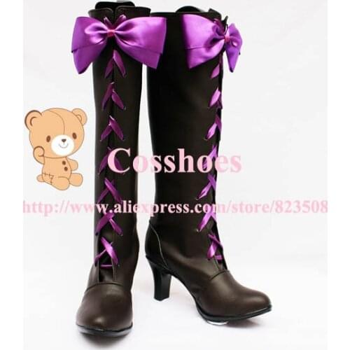 Custom made Alois Trancy shoes boots from black butler Kuroshitsuji Cosplay