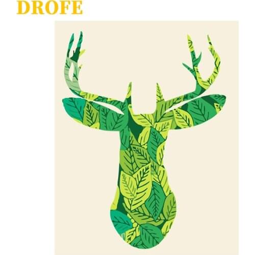 DROFE DIY Frame Snow horses Painting By Numbers modern mural acrylic pigment unique home decoration hand gift 40x50cm