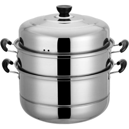 Stainless Steel Three layer Thick Steamer pot Soup Steam Pot Universal Cooking Pots for Induction Cooker Gas Stove steam pot