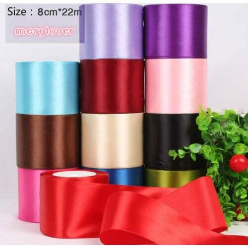 25 Yards 80mm Single Face Satin Ribbon Gift Packing Christmas Ribbons Wedding Party Decoration Gift Wrap Handmade DIY Material