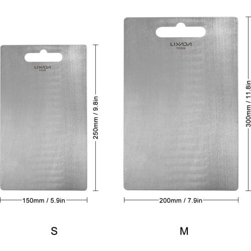 Lixada 1.8MM Thick Titanium Cutting Board for Home Kitchen Cooking Outdoor Camping Hiking Backpacking Anvil Plate Fruit Plate