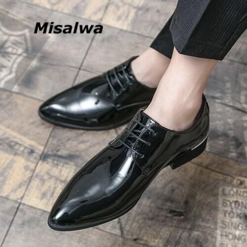 Misalwa Men's Patent Leather Shoes