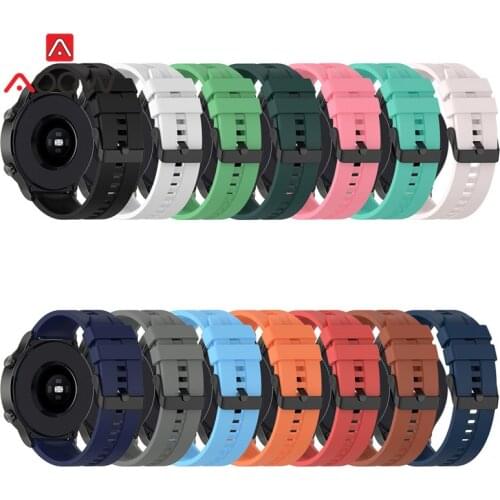 20mm 22mm Soft Silicone Sport Strap Waterproof Men Women Replacement Band for Huawei Watch GT2 PRO 42mm 46mm Honor MagicWatch 2