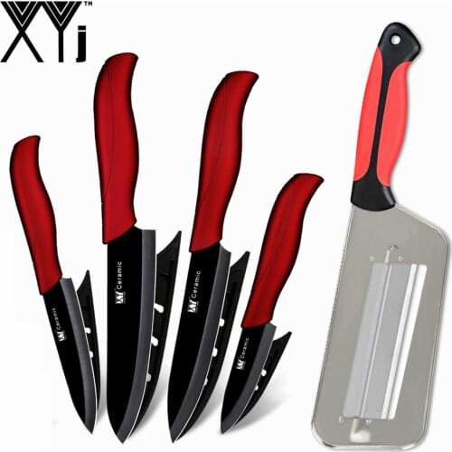 XYj Ceramic Knives Set Multi-options Color Handle Chef Slicing Utility Paring Knife Vegetable Slicer Double 2 Slice Blade