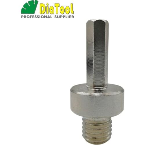 DIATOOL 1pc Thread Adapter M14 Male Thread To 3/8 Hexagon Shank Converter For M14 Core Bits Fitted On Hand Drill Electric Drill