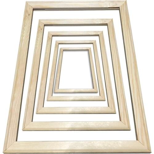 Stable Large DIY Frame New Natural Wood Photo Framed Wall Pictures Frame Diamond Painting Frame Posters Frame Home Wall Decor