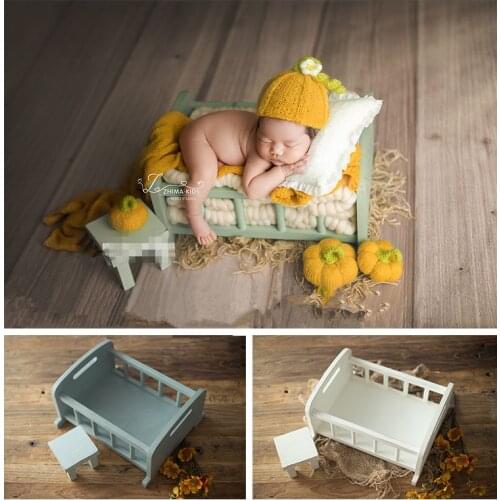 Neonatal photography props small wooden bed photo studio baby full moon photo props barrel baby photo props