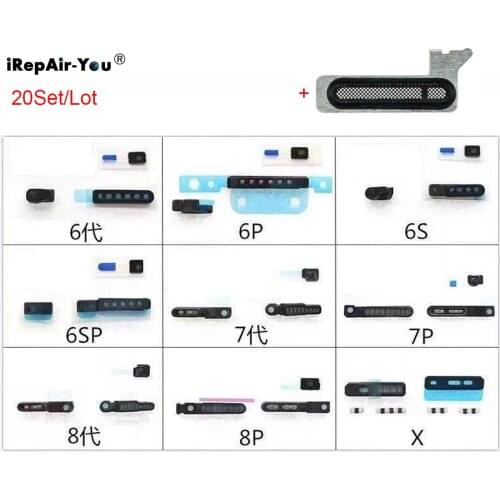 20XFull Anti Dust mesh For iPhone X Xs max Xr 12 mini 11 pro max 6 6s 7 8 plus Bottom Louderspeaker Mesh Microphone Mic Net
