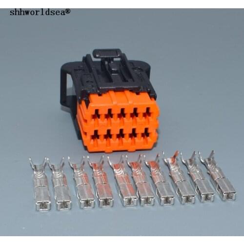 Shhworldsea 1.5 mm 10 p way for Peugeot 206 side mirror female plastic auto electrical wire connector plug 98816-1011 98823-1011