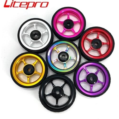 1Pair Litepro Widening And Thickening Easywheel For Folding Bike For Brompton Rear Cargo Racks Easy Wheel