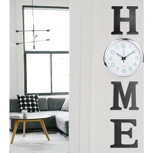 Modern Large Quartz Silent Wall Clock Non-ticking Ornament Home Room Decor