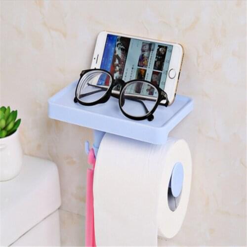 Bathroom Mobile Phone Holder With Shelf Bathroom Paper Phone Holder with Shelf Towel Rack Toilet Paper Holder