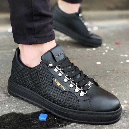 Wagoon WG01 Kömür Örgü Erkek Casual Ayakkabı Yazın Giyilir Hızlı kargo Yeni Sezon Ürün Tüm Kıyafetlere Uygun Spor Yapılır