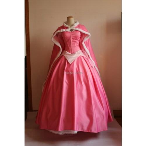 Ladies adult new style medieval dress pink princess dress with cloak cosplay princess costume fairy dress/festival