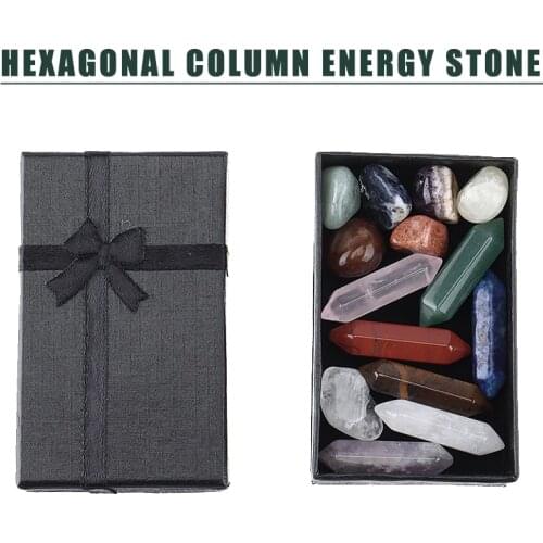 1Set Natural 7 Chakra Energy Healing Stone Obelisk Quartz Crystal Reiki Mineral Specimen Home Decoration Accessories