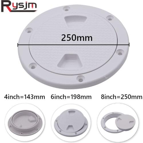 2PCS 4/6/8 Inch ABS Round Deck Inspection Access Hatch Cover White Deck Inspection Plate for boat accessories marine yacht
