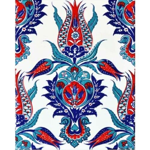 20x25 Cm Ac 309 Kutahya Has Mosque Tile Ottoman Tulip Patterned Ceramic