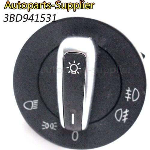 3BD941531 For V-W J-etta Mk4 Bora Passat B5 Beetle 3BD941531A Chrome Headlight Control Switch Fog Light