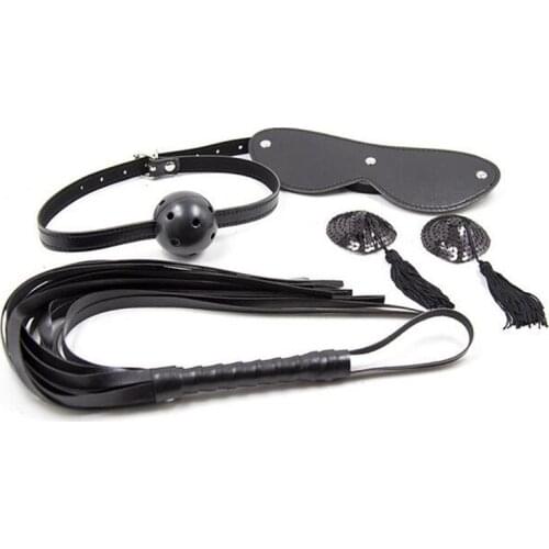 4 Pcs/Set Leather Bdsm Bondage Sex Toys for Couples Sex Games Game SM Sexy Erotic Toys Handcuff Leather-15