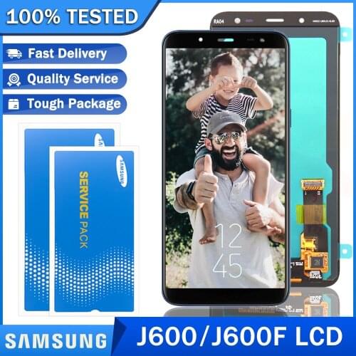 5.6'' Original LCD for SAMSUNG Galaxy J6 2018 J600F J600 J800 Super AMOLED Display Touch Screen Digitizer Repair Parts