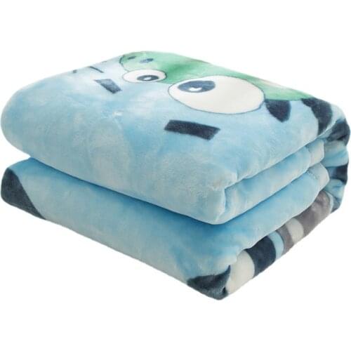 Coral Fleece Baby Blanket Bedspread Blanket Cartoon Fleece Throw Blanket Newborn Winter Receiving Blanket 2Layers 100x130cm