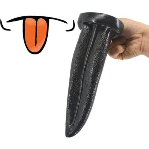 FAAK Anal Plug Realistic Tongue Sex Machine Butt Plug G-Spot Stimulate Sex Toys Oral Sex Erotic Products Rough Surface Sex Shop