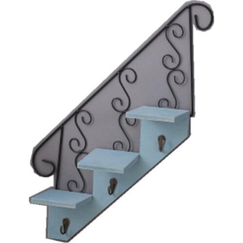 Creative wrought iron wall hanging flower stand bedroom adhesive hook practical home decoration accessories