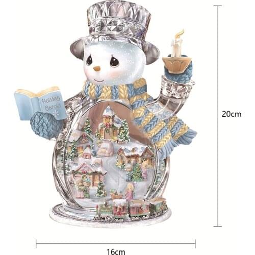 Rotating Sculpture Christmas Tree Train Decorations Paste Window Paste Stickers Winter Home Decorations DIY Gifts 2022 New Year