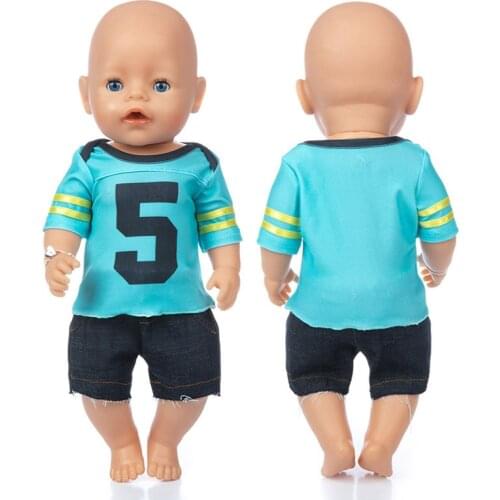 2020 Doll Clothes Fit 17 inch 43cm Doll Clothes Born Baby Suit For Baby Birthday Festival Gift