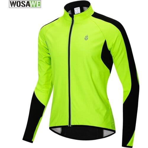 WOSAWE Autumn and Winter Fleece Motorcycle Warm Jackets Cycling Mountain Bike Racing Bicycle Long-sleeved Soft Shell Fleece Coat