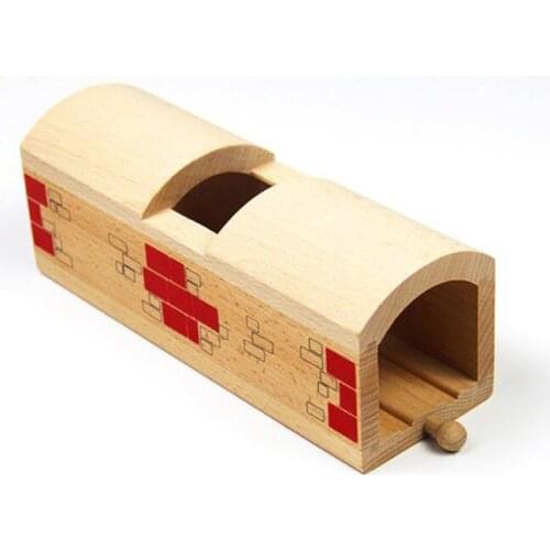 P124 Wooden Bulk Track Accessories Train Tunnel Kids Educational Toys Compatible with Wooden Train Tracks