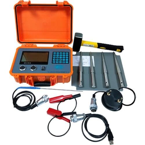 Portable non nuclear soil moisture density gauge