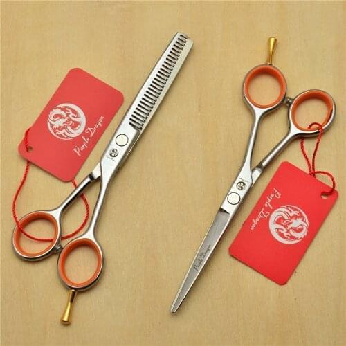 5.5 inch 14cm Professional JP 440C Professional Human Hair Scissors Hairdressing Scissors Cutting Shears Thinning Scissors