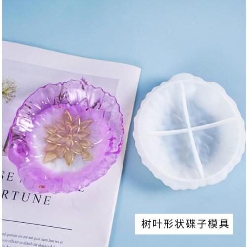 Transparent Silicone Mould Resin Decorative Craft DIY Leaf dish storage bowl plate Mold epoxy resin molds for jewelry