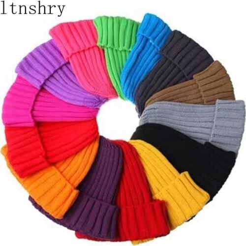 2019 New Beanies Women Solid Knitted Warm Soft Trendy Hats Simple Korean Style Womens Wool Casual Caps Elegant All-match Beanie